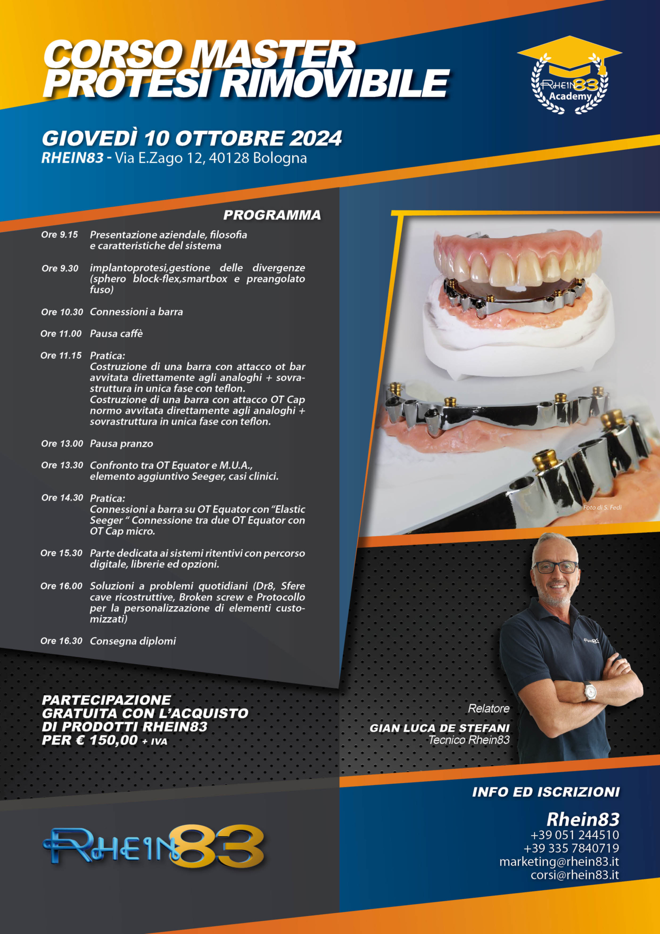 Corso Master Protesi Rimovibile per Odontoiatri e Odontotecnici - Bologna 10 Ottobre 2024