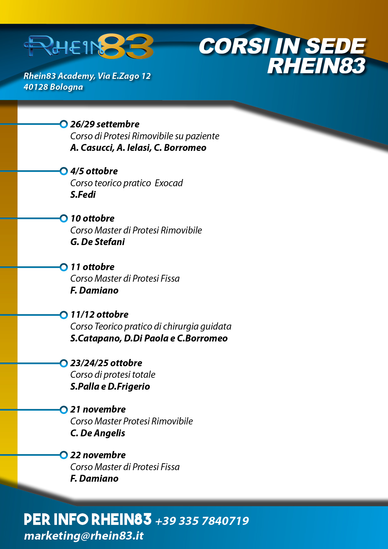 Calendario corsi 2023 Rhein83