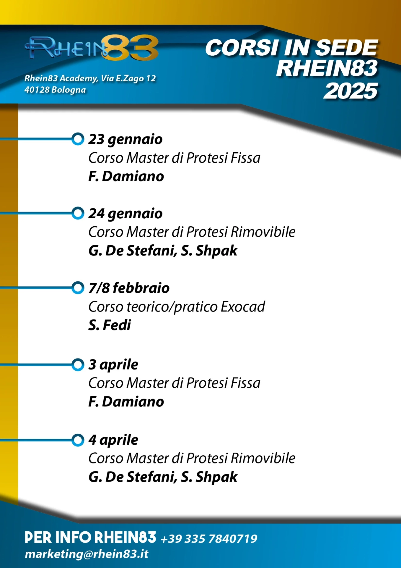 Calendario corsi 2023 Rhein83