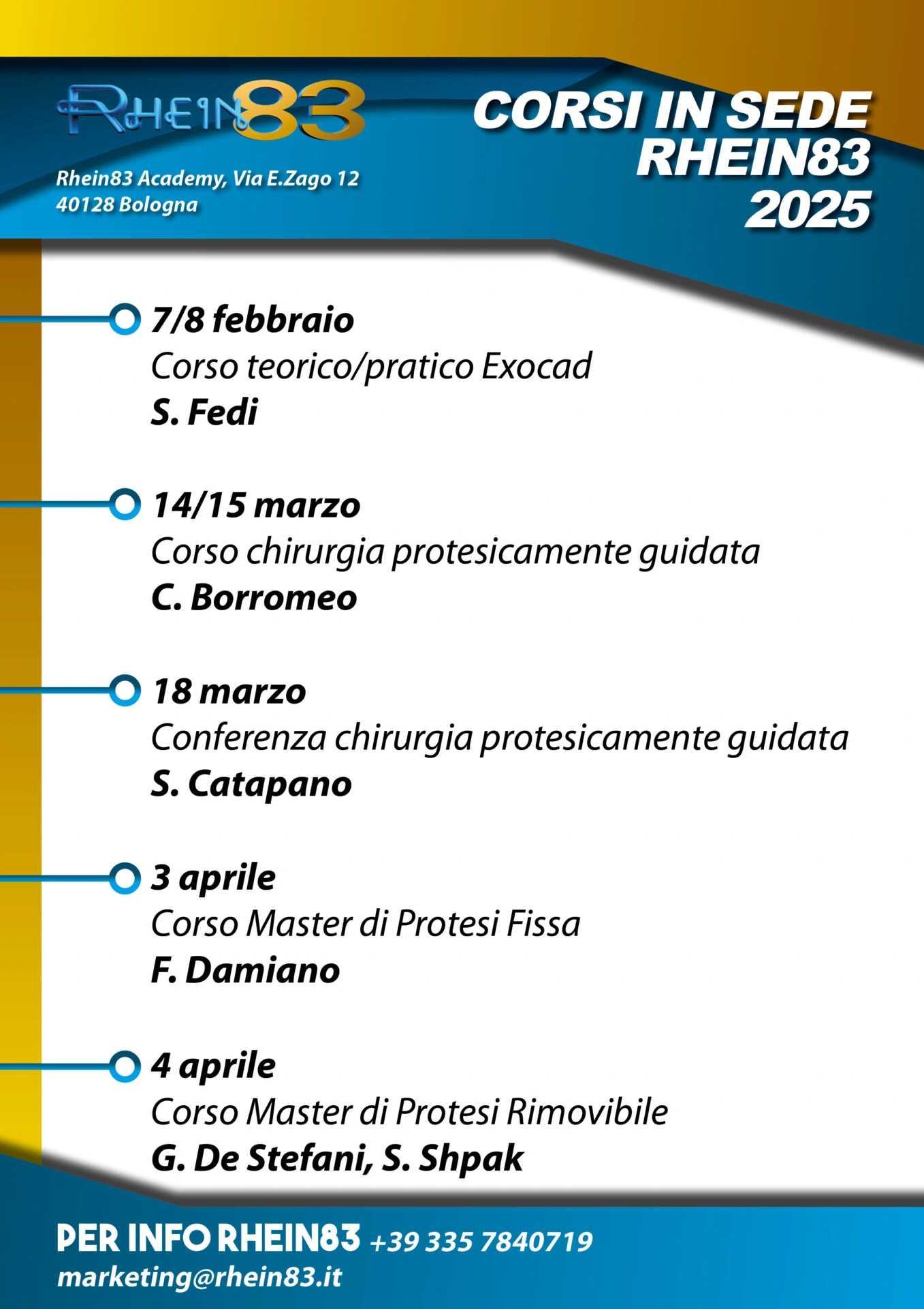 Calendario corsi 2023 Rhein83