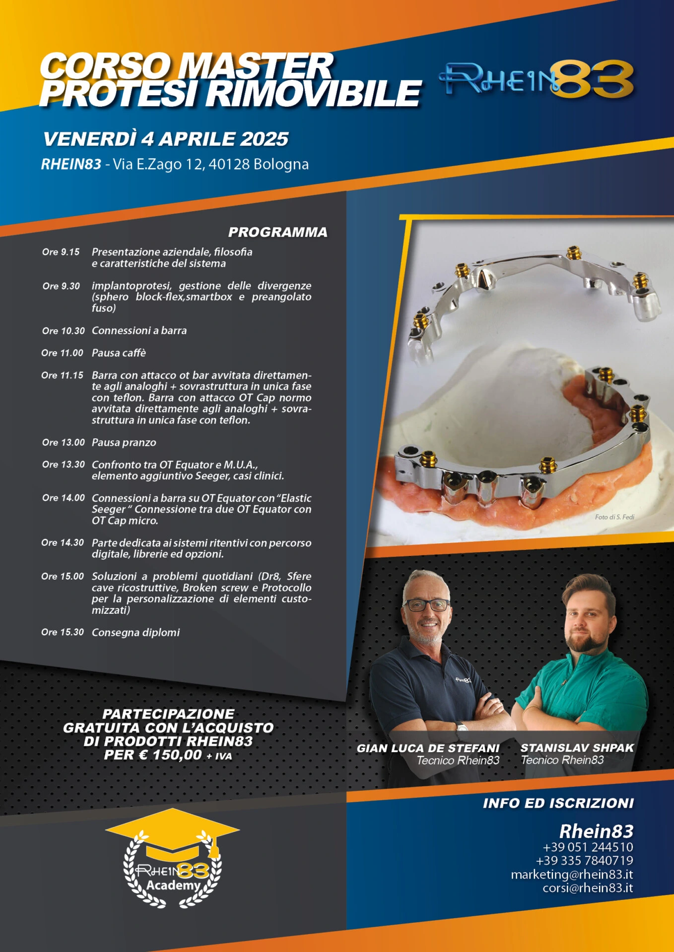 Corso Master Protesi Rimovibile per Odontoiatri e Odontotecnici - Bologna 10 Ottobre 2024